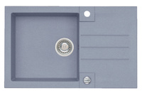 ROCK 130 kol. 04 steel (78x48) zlew Granital 1 kom. z syfonem POP-UP