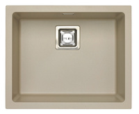 QUADRIX 50 kol. 02 pebble (56x46)  Zlew Granital+ z syfonem POP-UP