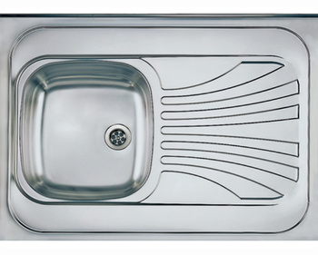 PRIMAL 10 L SAT SPECIAL 80x60 1K zlew nakładany z przelewem + odpływ zatyczkowy z syfonem