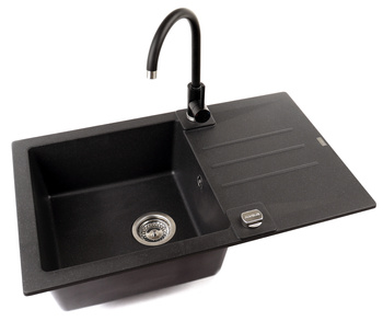 ROCK 130 Granital kolor 91 czerń, syfon  + bateria  kolor  91