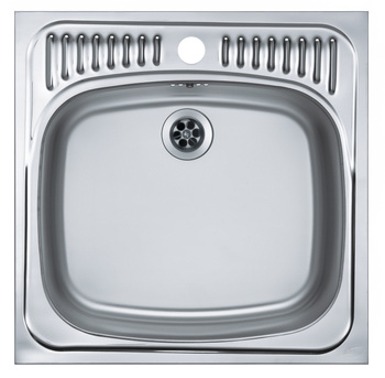 BASIC 130 SAT 46.5x46.5 1K zlew wpuszczany