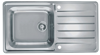 PRAKTIK 100 SAT 98x50 1K zlew wpuszczany, odpływ POP-UP z syfonem