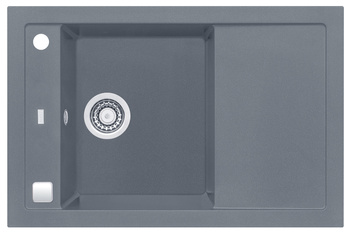 FORMIC 30 kol. 04 steel (76x50) zlew Granital+ 1kom. z syfonem POP-UP